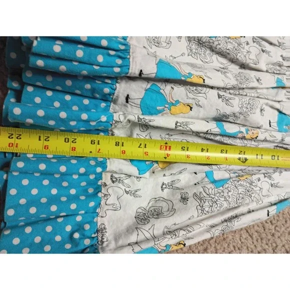 Vintage Handmade Alice In Wonderland Dress Girls Size 4T See Measurements - Picture 6 of 6
